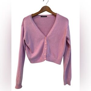 Brandy Melville bubblegum pink cardigan